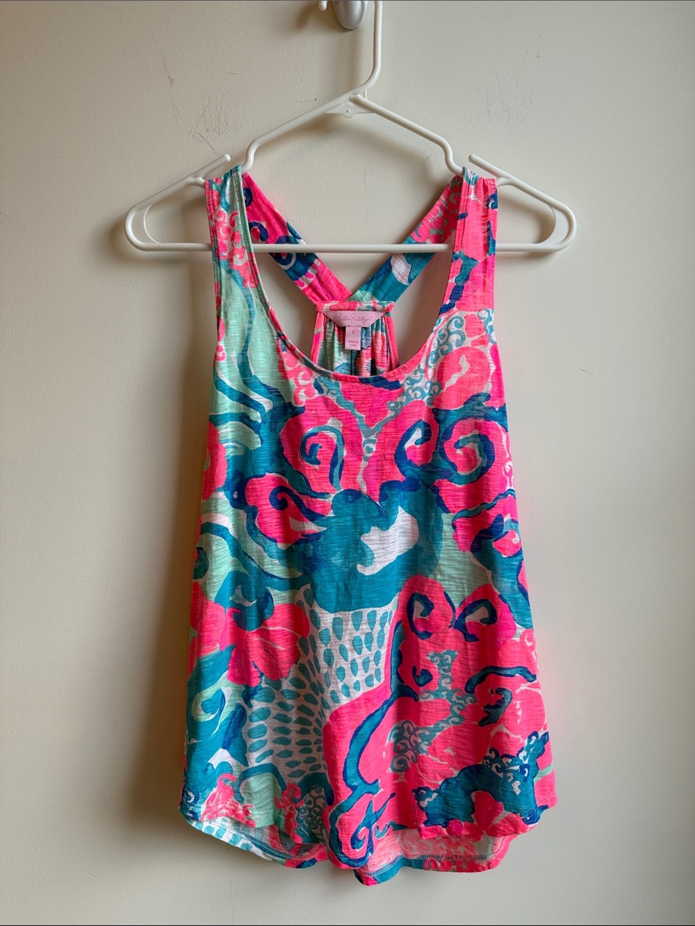 Lilly Pulitzer Women’s Pink & Teal Patterned One-Piece Tank